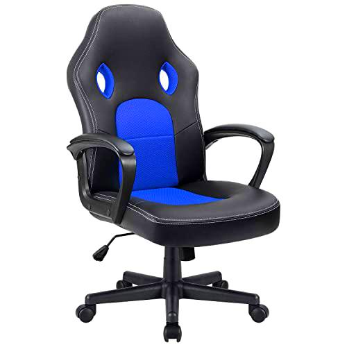 Devoko Silla para Videojuegos ergonómica de Piel sintética de Poliuretano