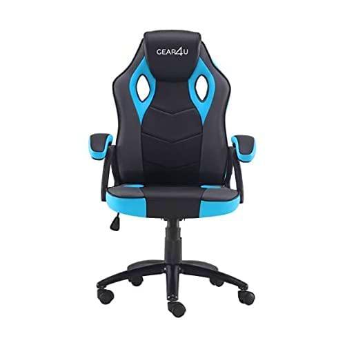 Gear4U Silla de Gaming, Negro y Azul, Talla única