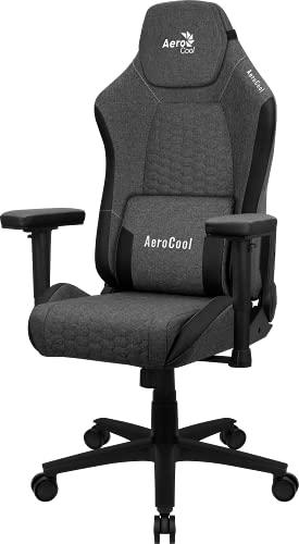 Aerocool CROWNASHBK, Silla Gaming Ergonómica, Cojines Ajustables