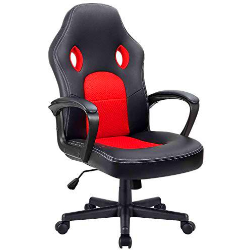 Devoko Silla para Videojuegos ergonómica de Piel sintética de Poliuretano