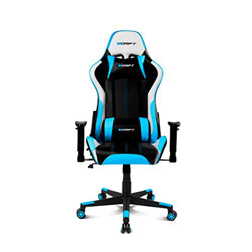 Drift DR175BLUE- Silla Gaming Profesional, Polipiel