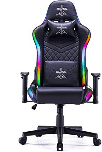 Silla de gaming profesional con tecnología LED RGB integrada