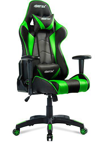 Merax Gaming Silla Racing Silla Silla de Oficina giratoria Silla de Ordenador Silla de diseño ergonómico con reposabrazos Ajustables