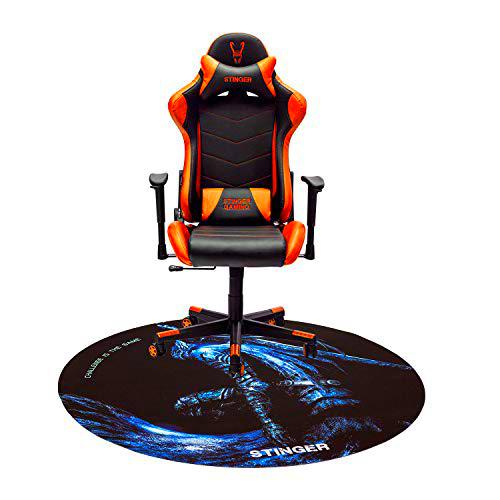 Woxter Stinger Station Orange - Silla Gaming (Racing) + Alfombrilla Gaming de Suelo