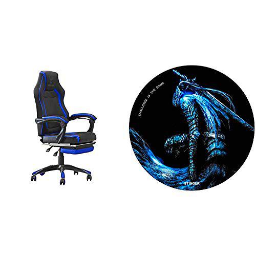 Woxter Stinger Station RX Blue - Silla Gaming + Alfombrilla Gaming de Suelo