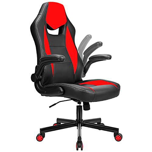 BASETBL Silla Oficina Ergonómica, Silla Gaming Cuero PU con Altura Ajustable