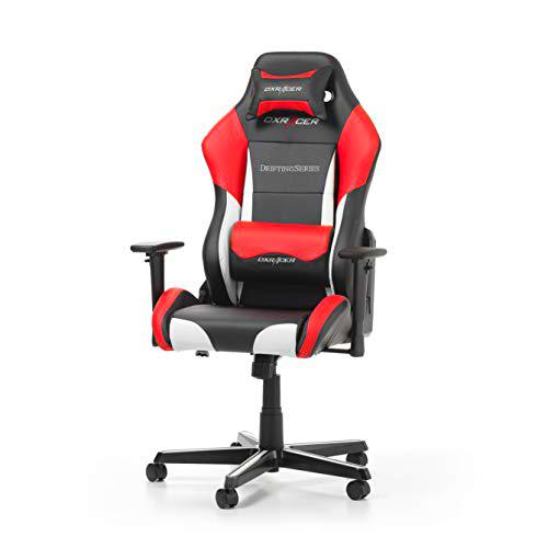 DXRacer Drifting D61-NWR Gaming Chair, Cuero sintético