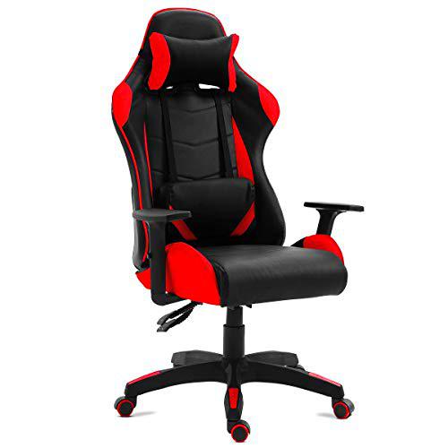 Silla oficina gaming sillon despacho escritorio reclinable giratoria Rojo McHaus