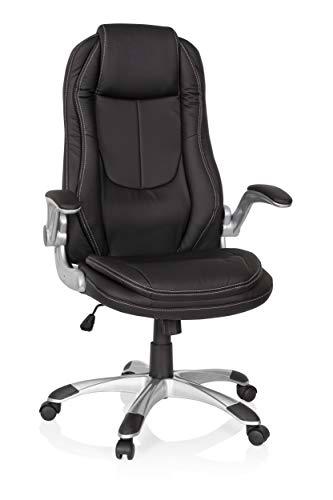 hjh OFFICE 621975 Silla Gaming First Piel sintética Negro Silla de Oficina Elegante inclinable