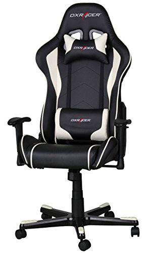 DXRacer Formula OH/FE08/NW Silla de gaming, negro y blanco