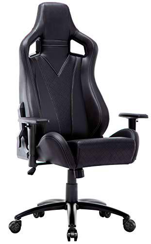 Amoiu Silla Gaming Profesional Racing Silla de Escritorio Giratoria de 360ºcon Respaldo Alto y Inclinación y Altura Regulable