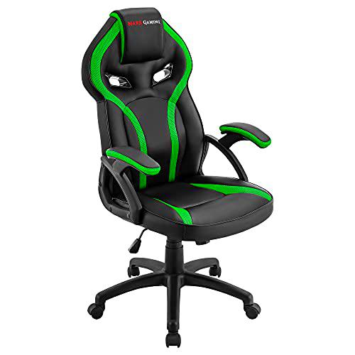 Mars Gaming MGC118BG, Silla Gaming Ergonómica en PU y Nylon