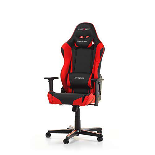 DXRacer GC-R0-NR-Z1 Gaming Chair, Cuero sintético, Negro &amp; Rojo