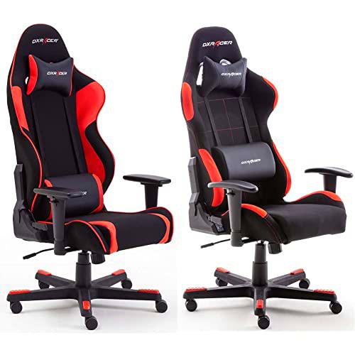 DX RACER R1 Silla de Escritorio, Tela, Piel sintética