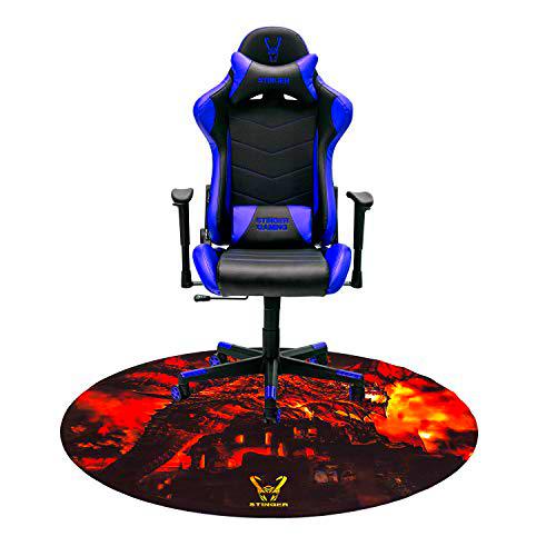 Woxter Stinger Station Blue - Silla Gaming (Racing) + Alfombrilla Gaming de Suelo