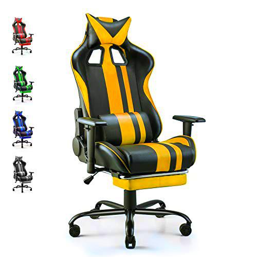 Soontrans Silla Gamer Ergonómico Silla Escritorio, con Reposapies