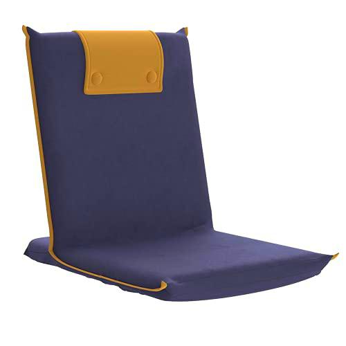 bonVIVO Silla Plegable Acolchada de Suelo con Respaldo Reclinable para Meditacion