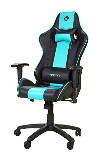 Nacon Silla Gaming Profesional en Negro y Verde con Cojines lumbares y cervicales PCCH-550