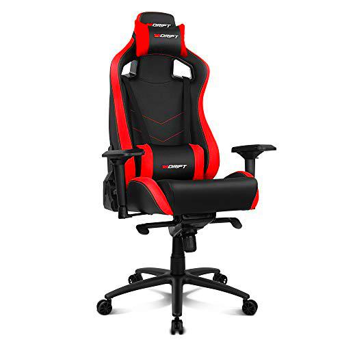 Drift DR500R - Silla Gaming Profesional, polipiel, reposabrazos ajustable 4D