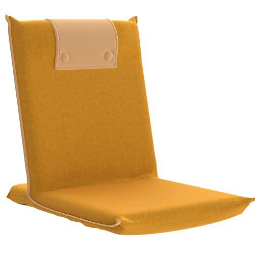 bonVIVO Silla Plegable Acolchada de Suelo con Respaldo Reclinable para Meditacion