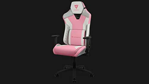 ThunderX3 TC3 MAX Sillón Gaming, Cuero sintético, Blanco/Rosa