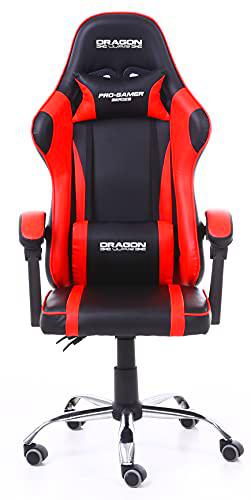 Dragon War Silla Gaming/Sillón Gamer, Cuero sintético Acero aleado