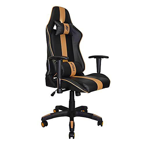 Noua Silla Gaming, Policarbonato Cuero sintético, Z1 | Negro/Oro, Serie AVA