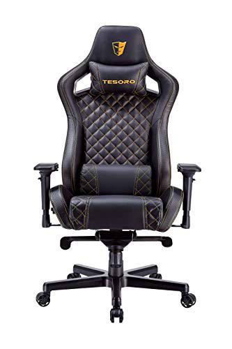 Tesoro Silla para Videojuegos, Negro y Dorado, 88 x 67 x 41 cm