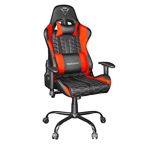 Trust Gaming GXT 708R Resto Silla Gaming, Silla Giratoria Completa de 360º con Cojines Extraíbles