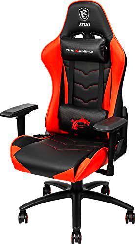 MSI MAG CH120 - Silla Gaming negra y roja, estructura de acero