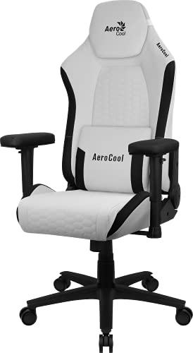 Aerocool CROWNMOONSW Blanco, Silla Gaming Ergonómica