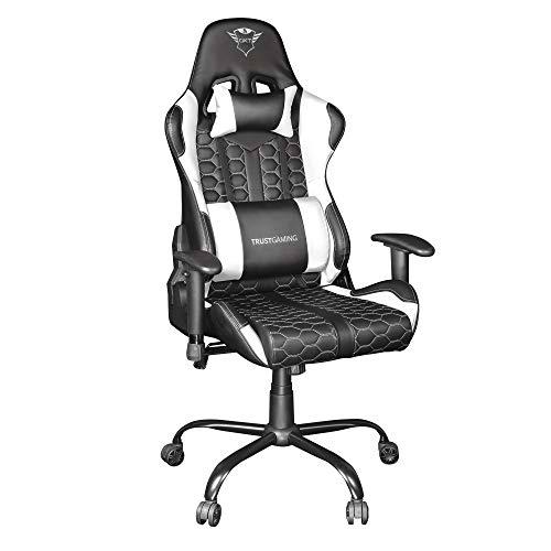 Trust Gaming GXT 708W Resto Silla Gaming, Silla Giratoria Completa de 360º con Cojines Extraíbles