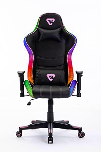 Silla Gaming RGB. Silla Escritorio con Luces LED. Silla butaca Gaming RGB