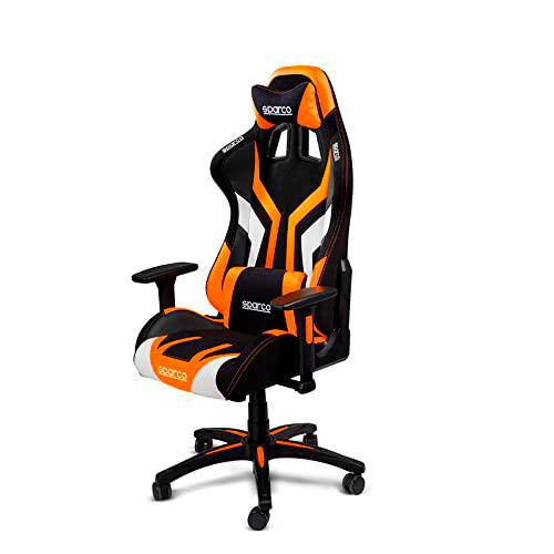 Sparco 00999NRAF Oficina/Silla Gaming Torino Negro/Naranja (Ajustable), One Size