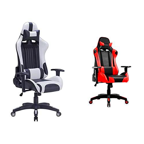 IntimaTe WM Heart Racing Gaming de Ergonómica, Silla con Reposacabeza Apoyo y Cojín Lumbar