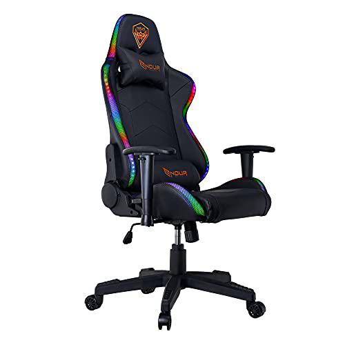 Noua Silla Gaming, Cuero sintético Aluminio, M7, Negro, Serie Mao