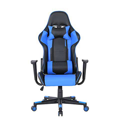 Silla de gaming, silla de oficina ergonómica, de piel sintética