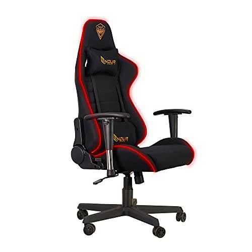 Noua GC0619WE-M2K0 Silla Gaming, Tela, M2, Negro, Serie Mao