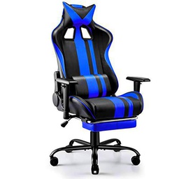 Soontrans Silla Gaming Ergonómica Silla Gamer con Reposapiés Retráctil Racing Silla Oficina