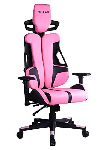 The G-Lab K Asiento Carbono Rosa Silla Gaming, Cuero sintético