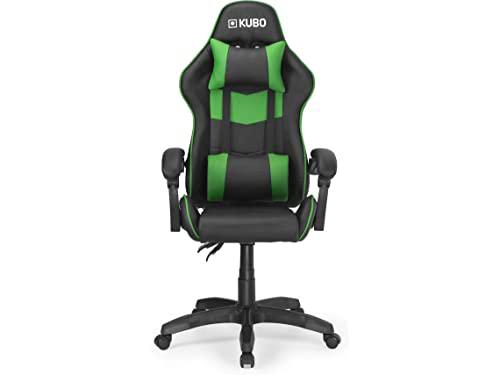 kubo Silla de Gaming Ergonómica, Verde, One Size