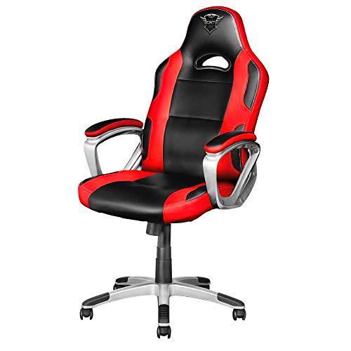 Trust GXT 705R Ryon Silla Gaming ergonómica, diseñada para jugar cómodamente durante horas, rojo