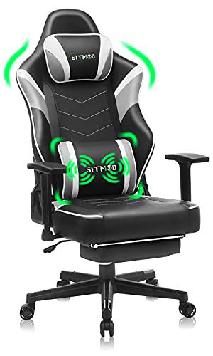 SITMOD Silla Gaming Racer Sillas de Escritorio Ergonomicas Sillón Reclinable Masajeador