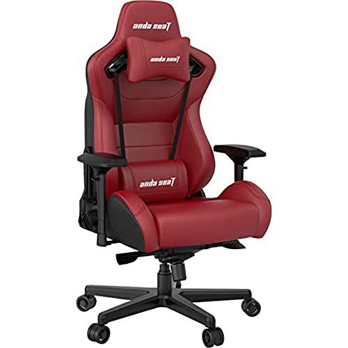 Anda Seat Silla de Juego, Cuero sintético, Granate