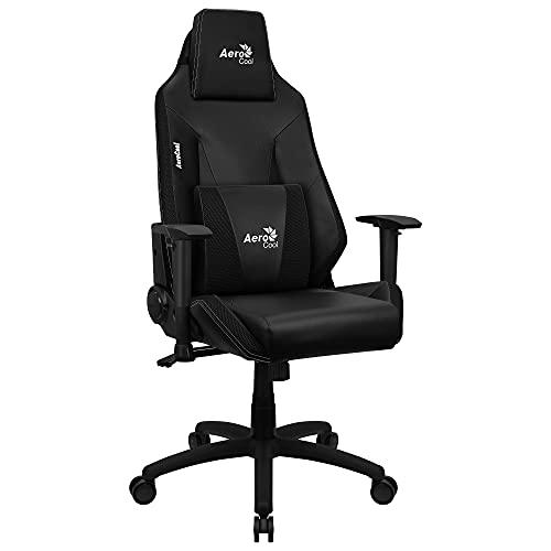 Aerocool ADMIRALBK, Silla Gaming Ergonómica Negra,Air Tech