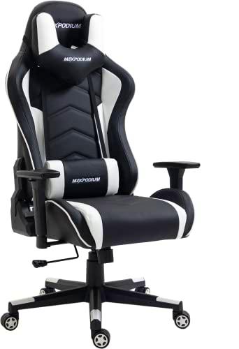 MaxPodium Silla Gamer Tactical | Silla Ergonómica de PC | Respaldo Ajustable (hasta 180 Grados)