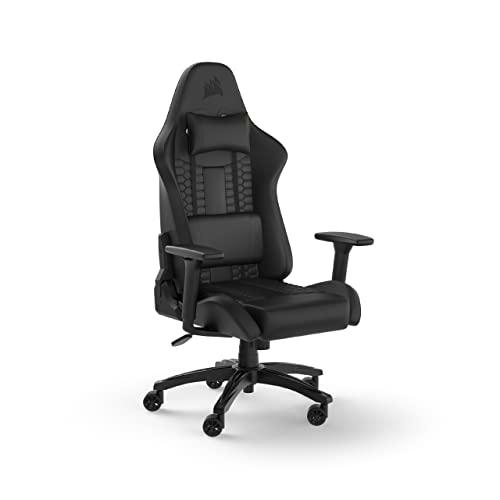 Corsair TC100 Relaxed-Leatherette Gaming Chair, Faux Leather