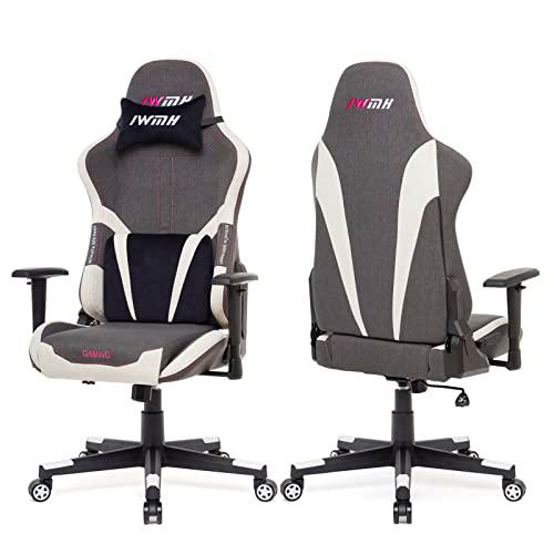 IWMH Silla Gaming de Tela, Silla Oficina Ergonomica