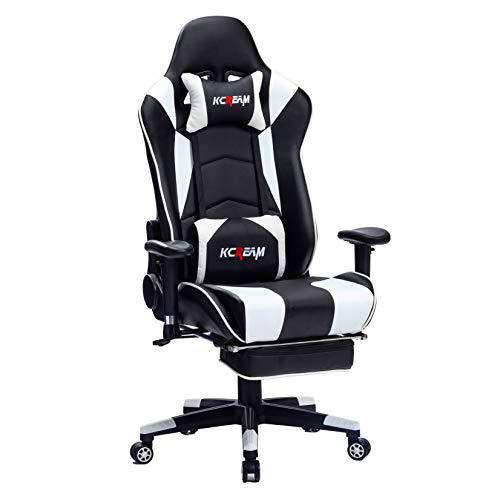 KCREAM Silla Gaming Silla para Ordenador con reposapies