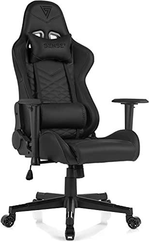 SENSE7 Gaming Spellcaster Oficina Gamer Silla ergonómica Reposabrazos Marco de Acero de una Pieza Ángulo de inclinación Ajustable